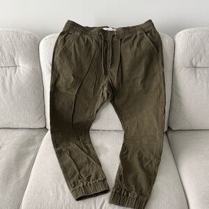 Men's Casual Olive Joggers